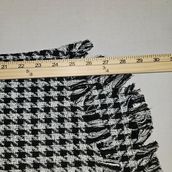 NWT Nasty Gal Size Small Shacket Shirt Jacket Fringe Houndstooth Gingham Top - Picture 9 of 12